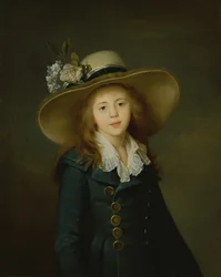 Portret van Ekaterina Stroganov als kind, 1780-89